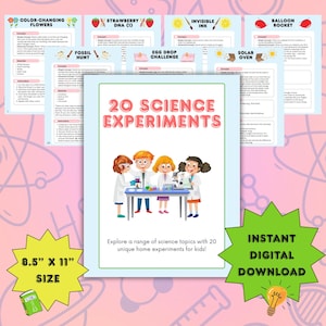 Hands on Science Experiments for Kids, Printable Science Experiments, DIY Science Experiments, Kids STEM