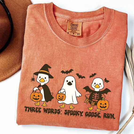 Comfort Colors Spooky Goose Shirt: Halloween Tee, Fall Sweatshirt