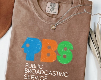 Retro PBS Logo T-Shirt: 70s Nostalgia Public Broadcasting