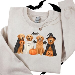 Halloween Golden Retriever Ghost Dog Shirt: Dog Lover Gift