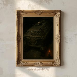 Vampire Sarcophagus Print: Gothic Crypt Wall Art (Digital Download)