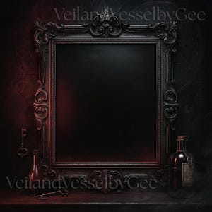 Potion Gothic Dark Frame | Mock up | Vintage | Template | Dark Academia |
