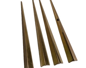 Four Vintage Brass Plated Starburst Rays Clock Replacements ~ Salvaged Metal ~11 1/2"