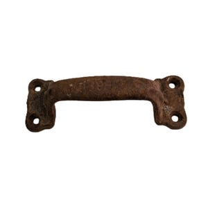 Salvaged Rusty Distressed Handle ~ Large Heavy-Duty Drawer Pull with Numbers