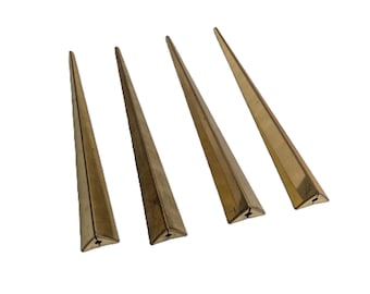 Four Vintage Brass Plated Starburst Rays Clock Replacements ~ Salvaged Metal ~ 8 1/2"