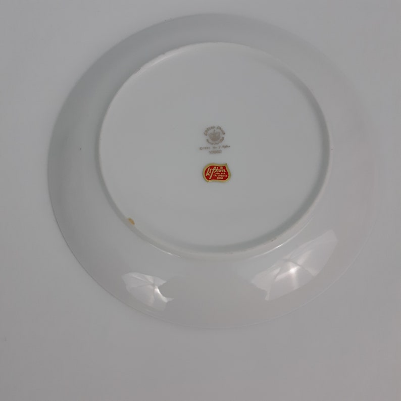 25th Anniversary Plate~Vintage~Silver~Wedding~Keepsake~White~Porcelain~Bells~Lefton China~1995
