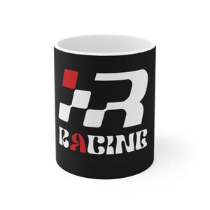 Racing Coffee Mug Design Idea For Driver Gift Set New Trending Motorsports Accessory Desk Item For Office Drink Container Safe Cup Black