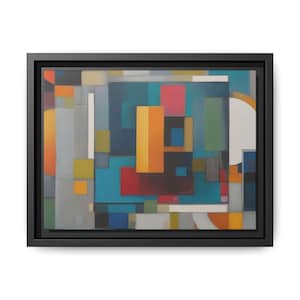Colorful Abstract Framed Art Print Vibrant Modern Wall Decor
