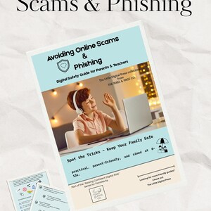 Digital Safety Guide, Online Scams Phishing Prevention for Kids (PDF)