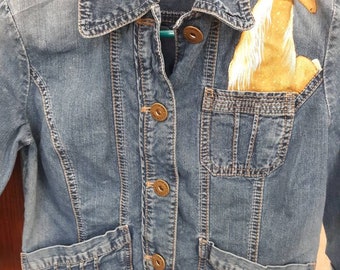 dkny jean jacket womens