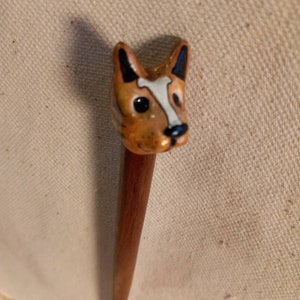 Cute kitty handmade ,handpainted hair stick