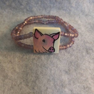 Handpainted piggy bracelet