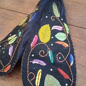 beautiful felt embroidered moth