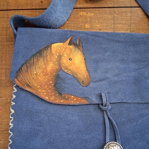 handpainted pretty leather bag
