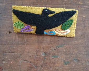 handmade raven hair clip