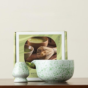 Handmade Glazed Matcha Bowl 5-piece Set Whisk and Chasen Holder Matcha Gift Set Gift Ideas,Gift For Friend Birthday,Christmas Gifts