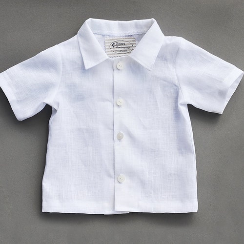 Baby Toddler Boys Natural Linen Dress 