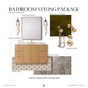 Custom Bathroom Design Package: Mood Board & Styling Guide (Digital PDF)