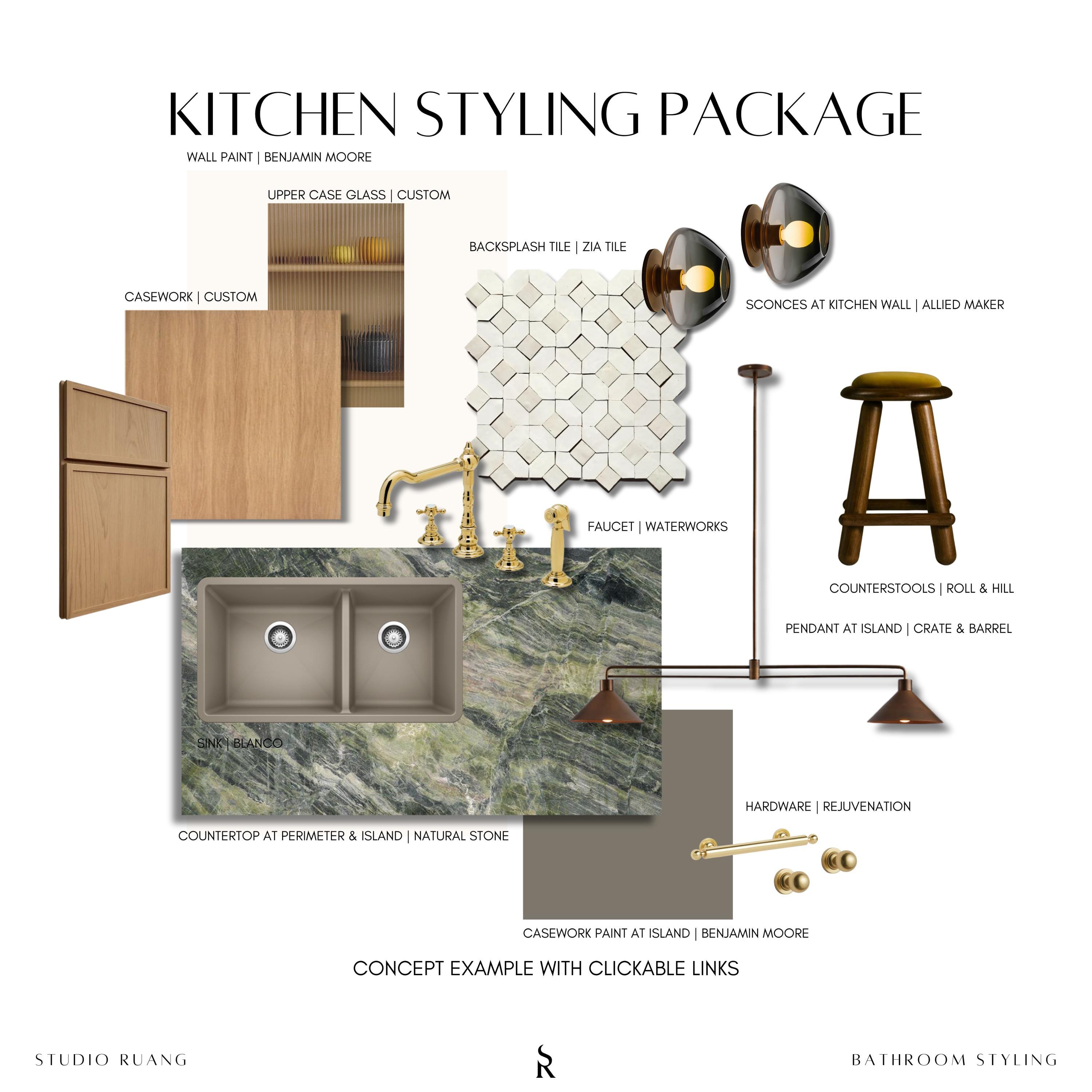 Custom Kitchen Styling Package: Mood Board & Styling Guide (digital PDF ...