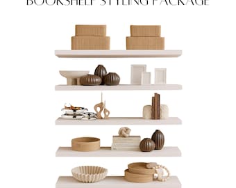 Custom Bookshelf Styling: Personalized Shelf Decor Mood Board & Clickable Shopping List (PDF Download)