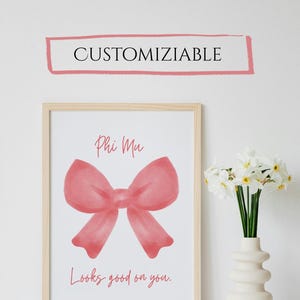 Customizable Sorority Greek Life Dorm Wall Art