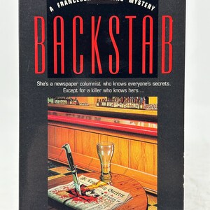 Backstab SIGNED by Elaine Viets vintage paperback book 1997
