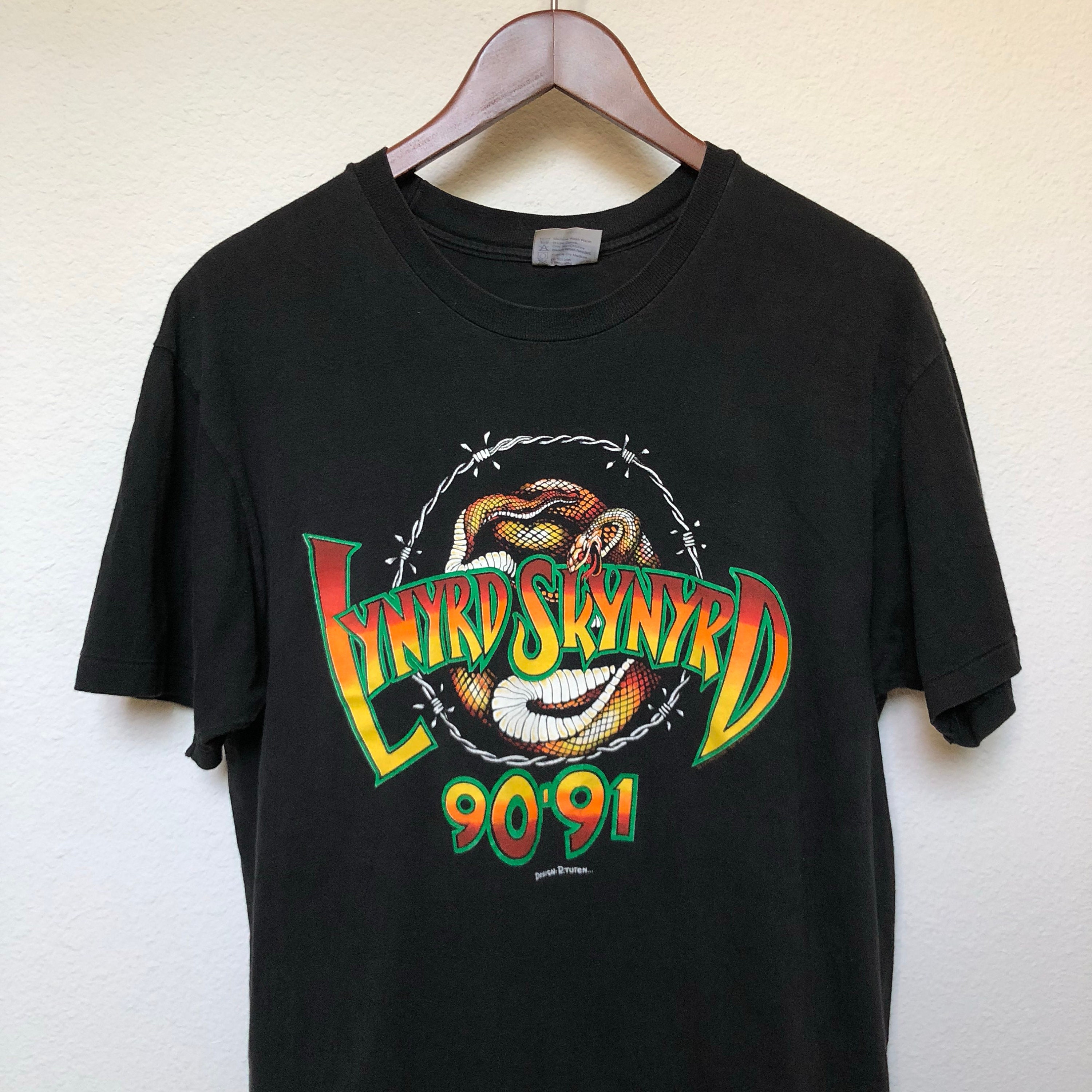 Vintage Lynyrd Skynyrd T-shirt 90 91 Vtg Tour Concert Tee 1990 