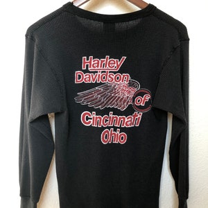 Vintage Harley Davidson shirt thermal 90s grunge motorcycle graphic long sleeve For Bikers Only RARE HD biker moto tee shirt unisex S small image 7