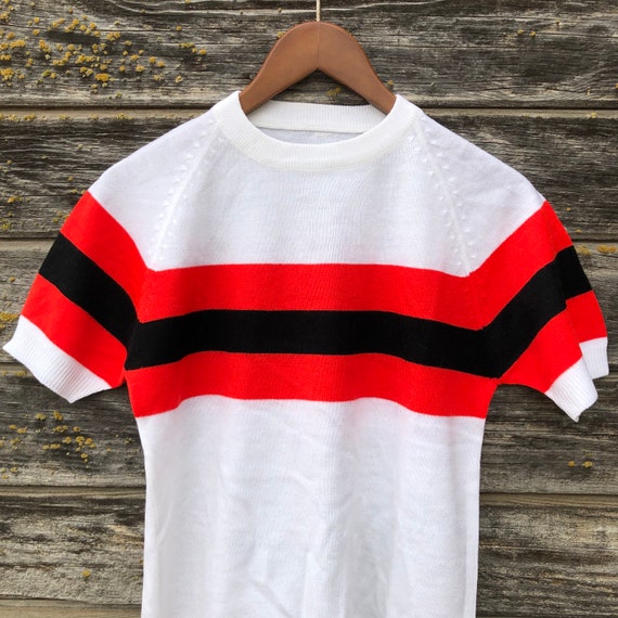 60s mod striped sweater shirt 1960s atomic acrylic