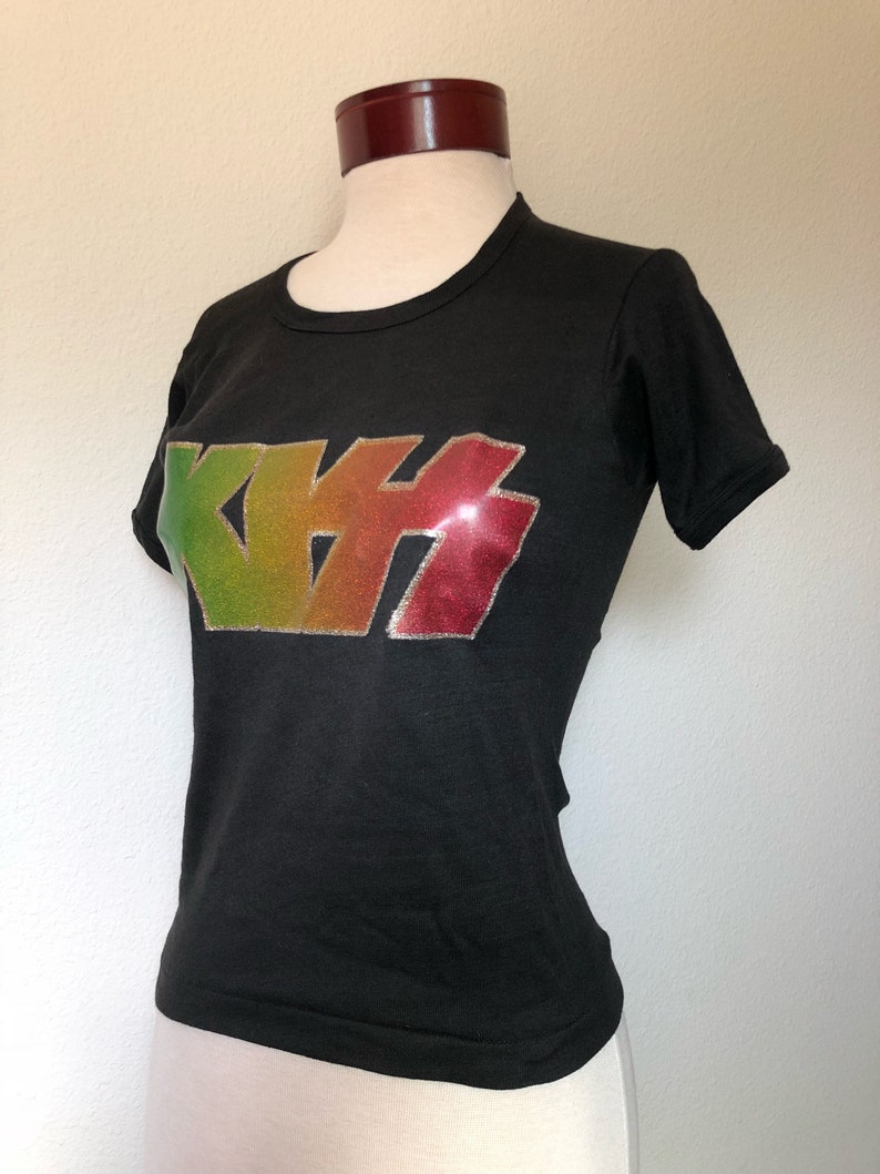 70s Vintage Kiss T-shirt 1970s Kiss women's tee RARE rock | Etsy