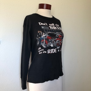 Vintage Harley Davidson shirt thermal 90s grunge motorcycle graphic long sleeve For Bikers Only RARE HD biker moto tee shirt unisex S small image 6