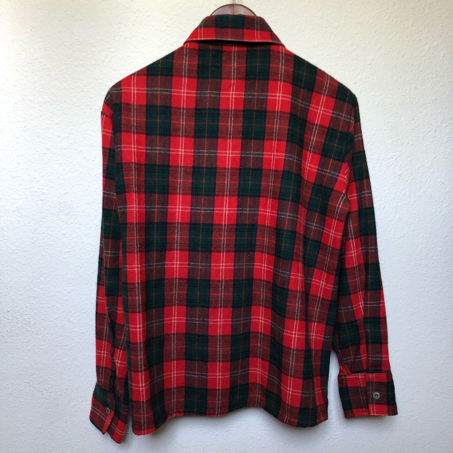 Vintage Green Red Plaid Flannel 90s 1990s Vtg Grunge Flannel - Etsy Sweden