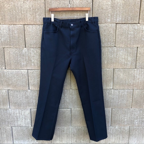 Vintage Levis Pants 42 X 32 Dark Navy Blue Retro Dacron | Etsy