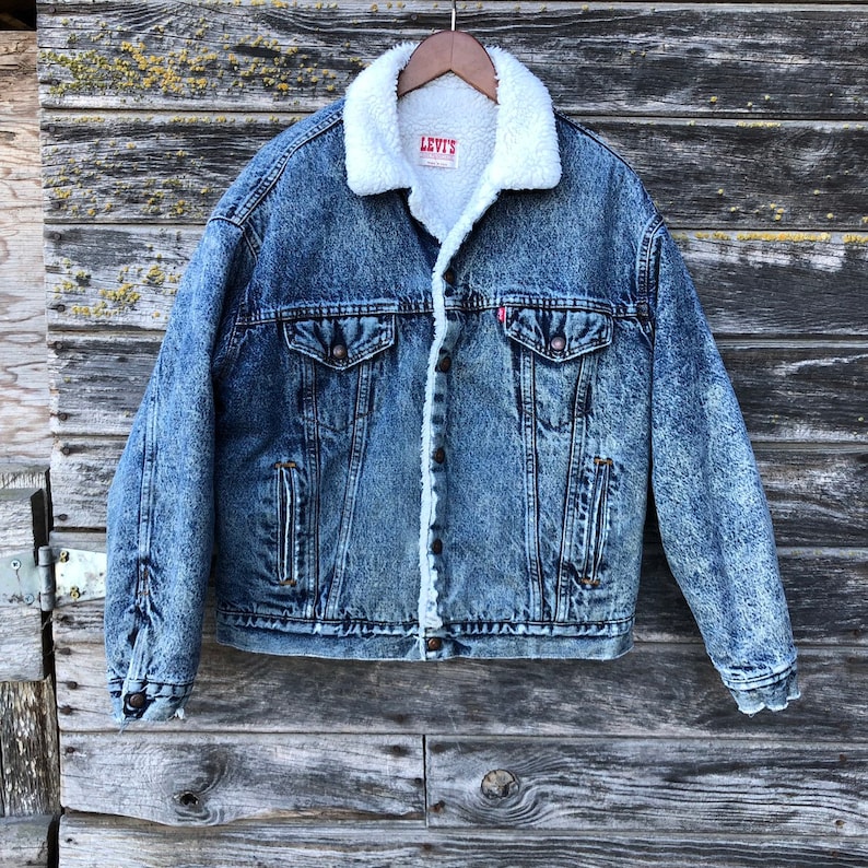 levi's acid wash denim trucker jacket
