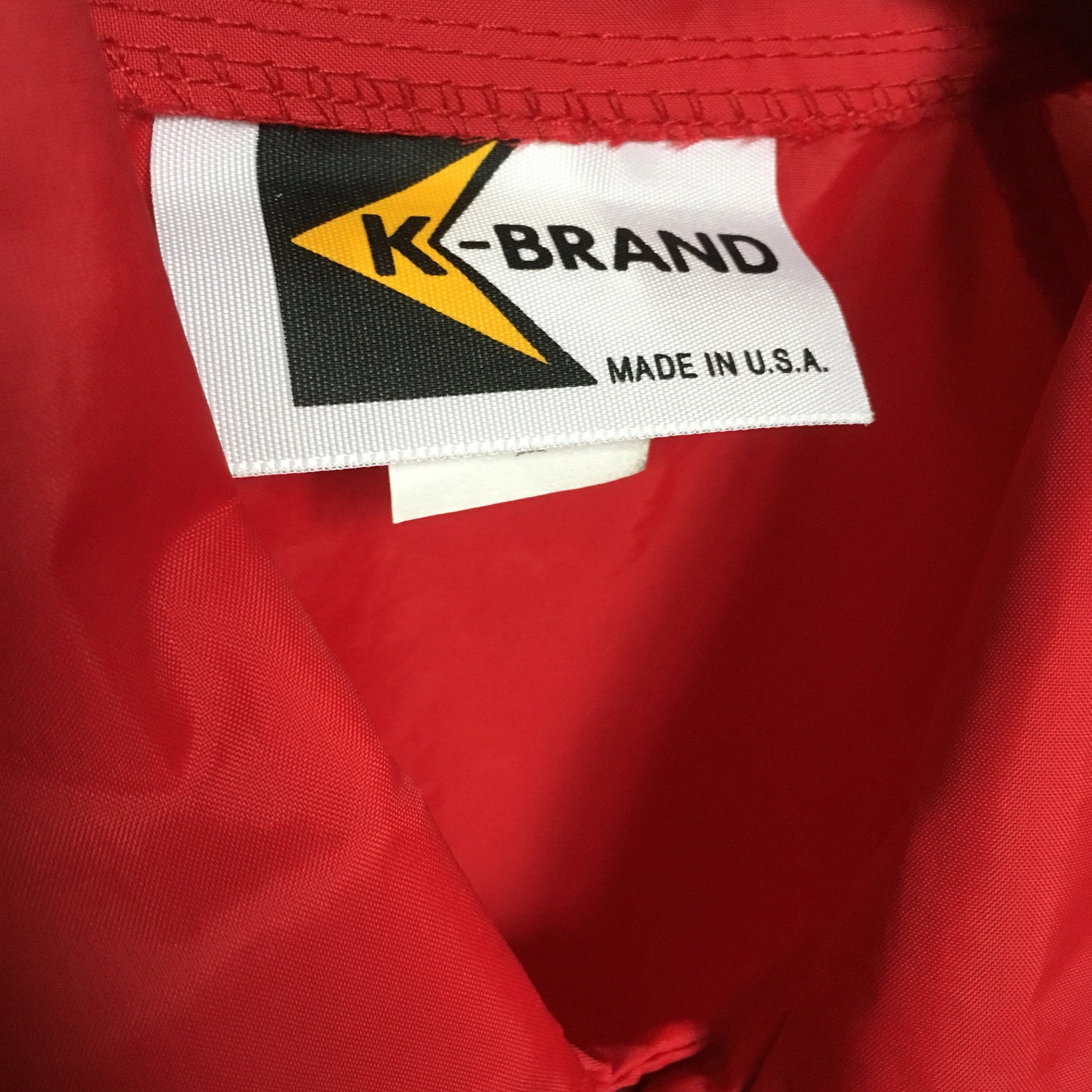 Vintage red windbreaker K-Brand 70s jacket 1970s red nylon | Etsy