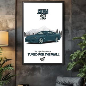 NISSAN Silvia S15 Digitales Poster – JDM Wall Art Download | Drift Auto Druck | Minimalistisches S-Chassis Dekor