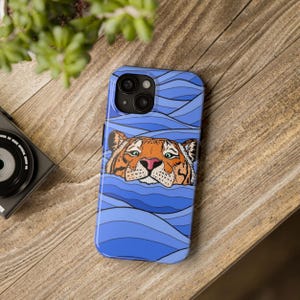 Tiger Print Phone Case, Animal Design for Jungle Safari Lover Tough Cover for iPhone 7-16 Plus Pro Max & Samsung S21-S24