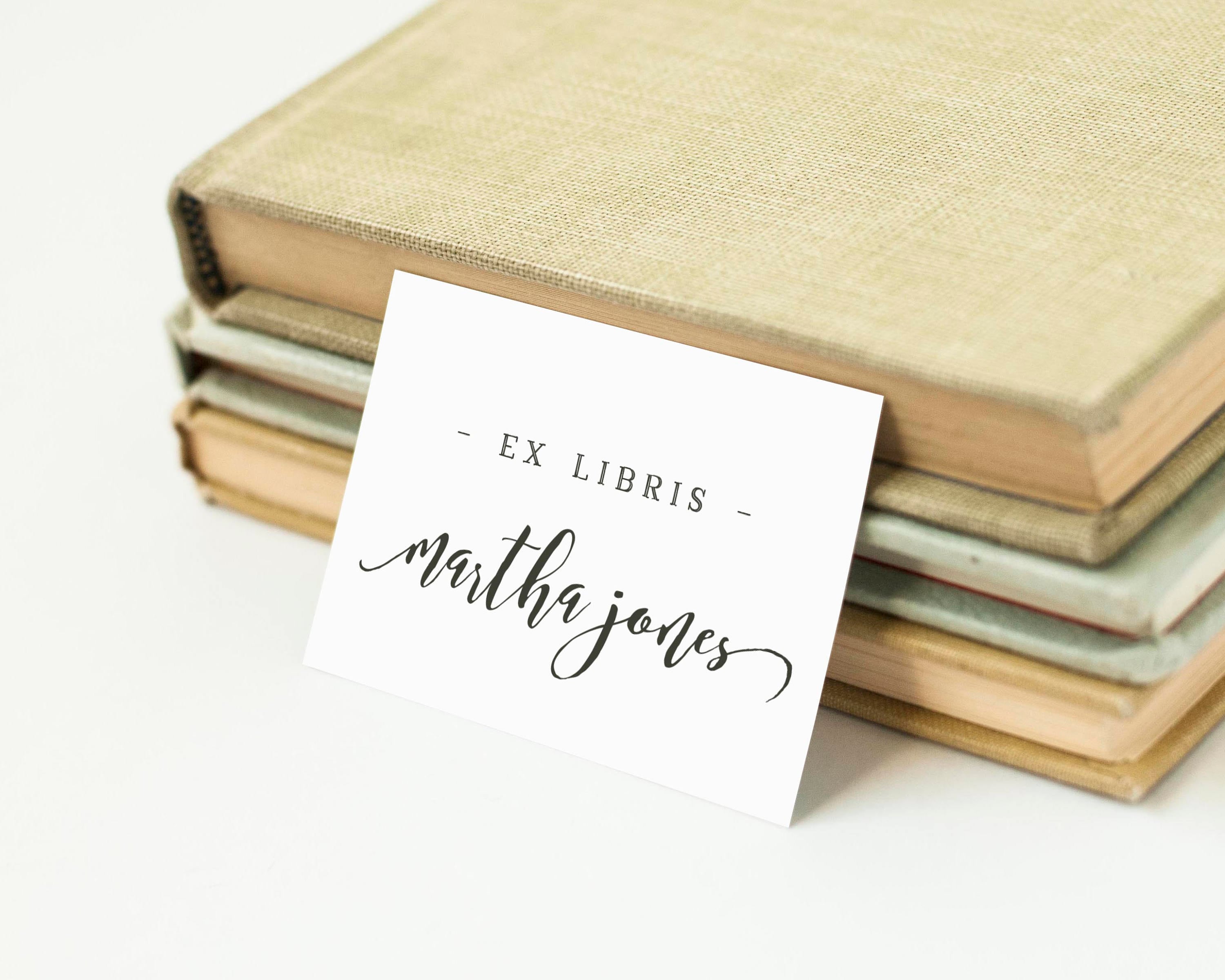 Personalized Bookplates Bookplate Sticker Script // Etsy