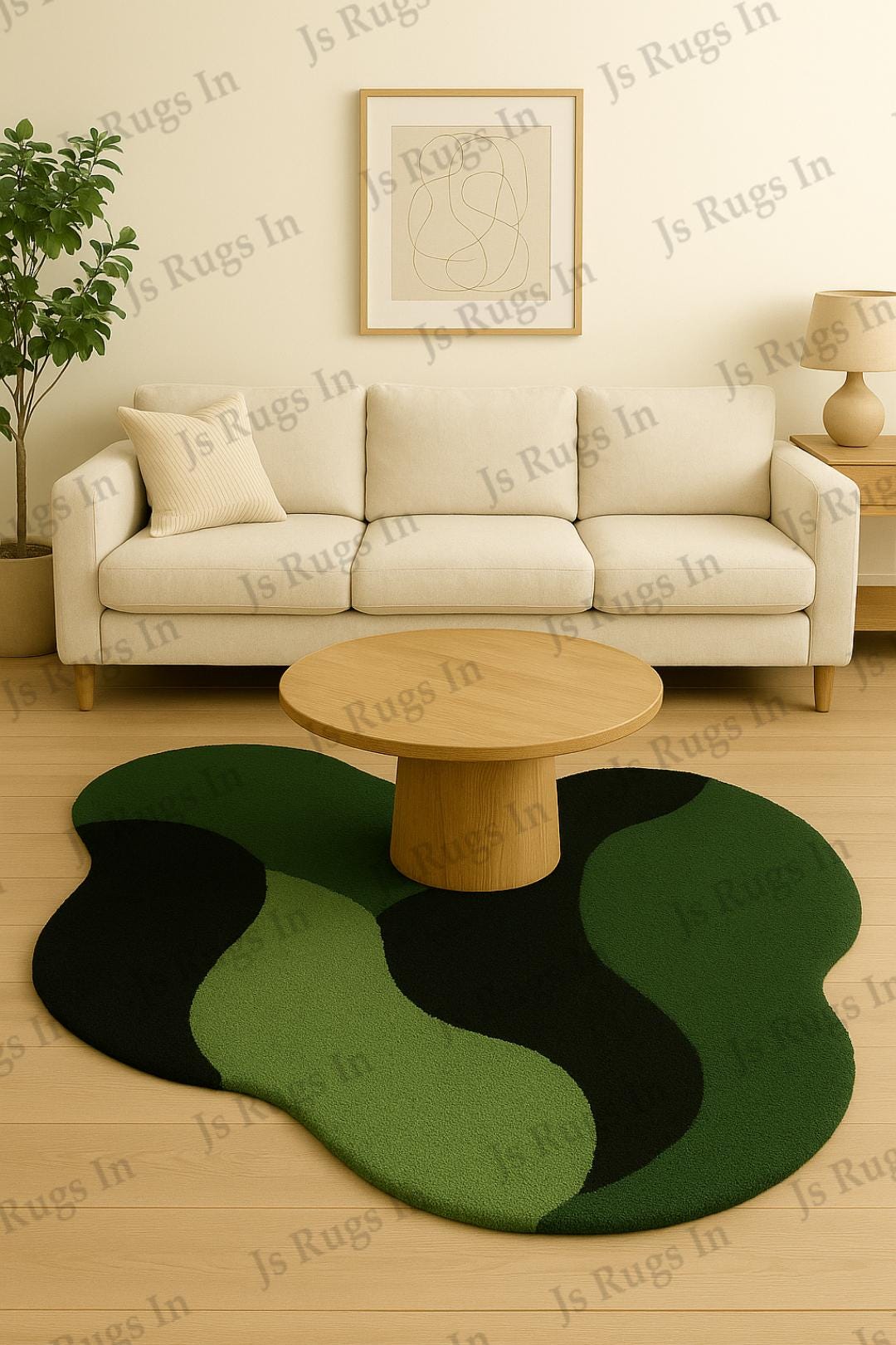 Tapis En Laine De Nouvelle-Zélande Touffeté Main - Vert - Moderne 10x8 Ft - The Modern Rug