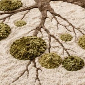 Hand Tufted Tree of Life Wool Rug | Nature Inspired Botanical Area Rug ...