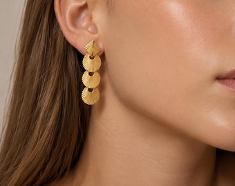 Adriana - No piercing clip earrings | 925 Sterling silver & Gold-plated silver