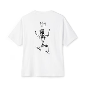 FLUNO Sketch Tee - Crown figure | Art Graphic T-Shirt | Artistic Gift for Him Her
