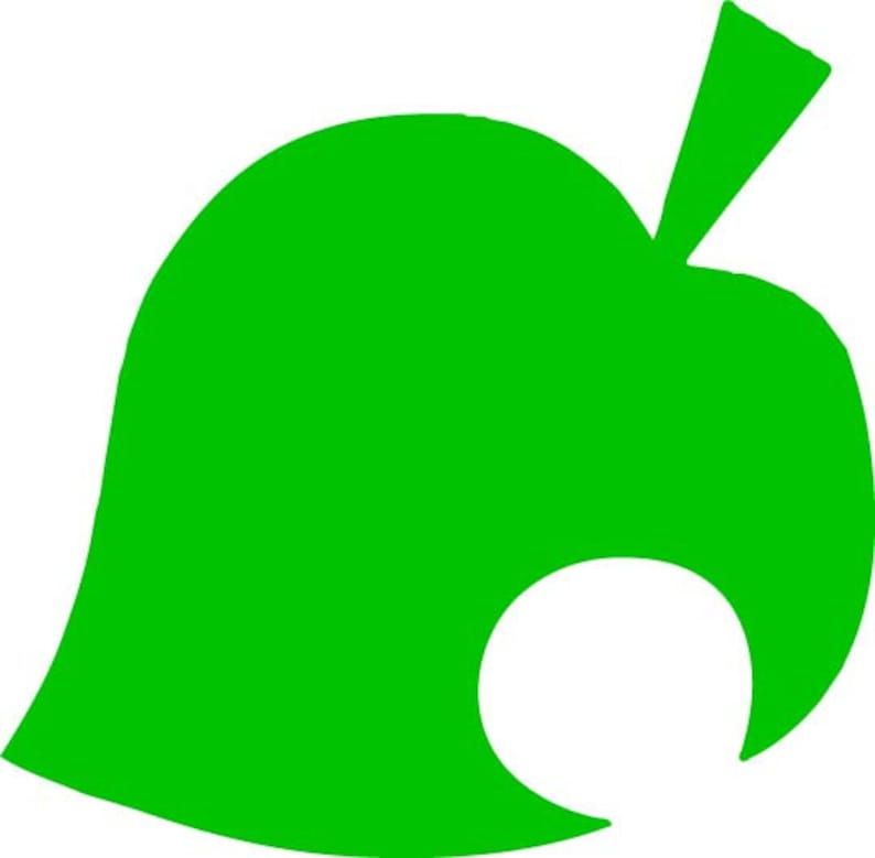 Nook Inc Animal Crossing Leaf Logo Silhouette Vinyl Decal - Etsy