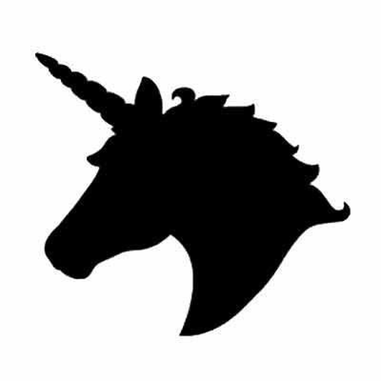 Unicorn Head Silhouette Vinyl Decal - Etsy