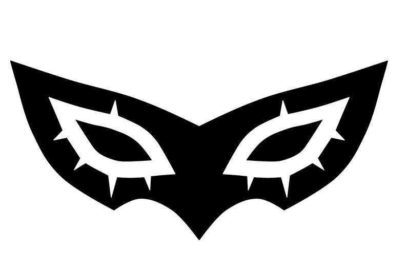 Persona 5 Joker S Mask Silhouette Vinyl Decal Etsy Canada
