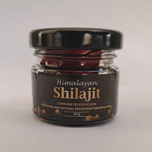 100% Pure Himalayan Shilajit, Soft Resin, Extremely Potent, Fulvic Acid 20 Gram