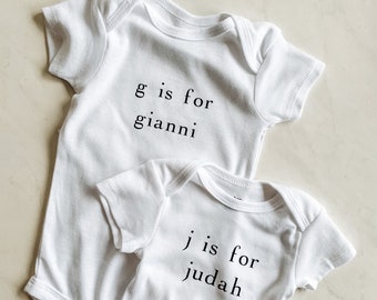 Name Onesies | custom personalized onesies | create your own | baby gift | handmade | vinyl | is for onesie | gender neutral kids clothing