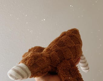 Handmade Plush Goose Toy | Soft Fabric Stuffed Animal, Heirloom Style, Nursery Decor