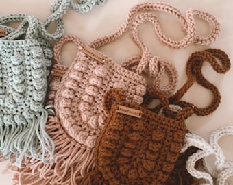 Crochet Boho Bobble Purse | Toddler Crossbody Bag