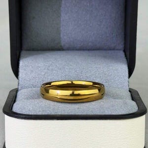 14k Gold 4mm Thin Wedding Bands Minimalist Wedding Rings, Thin Stacking Ring Hers, Gift For Her, Gift For Him,4mm men&#39;s & women&#39;s band